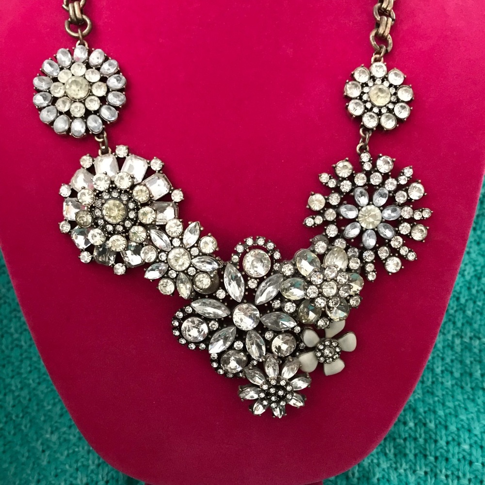 J. Crew Floral Statement Necklace